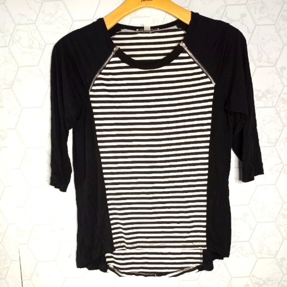 Maria Gabrielle black and white striped tunic top - Picture 4 of 9